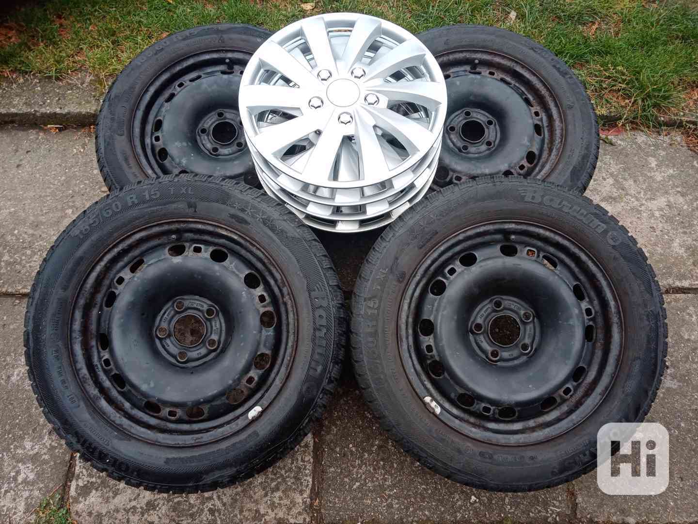 Zimní kola 15ky 5x100 pneu 85% Škoda Vw Seat Audi - dobírka - foto 1