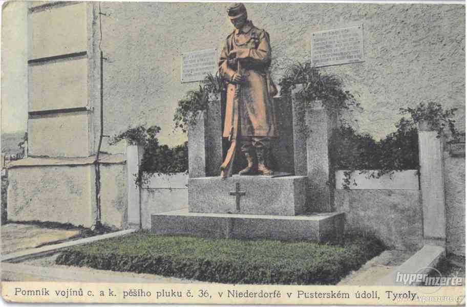 Stará pohlednice Tyroly - pomník 1910 - foto 1