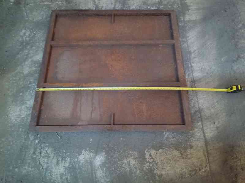 Použitý plechový poklop zesílený 100,5cm x 100,5cm - foto 5
