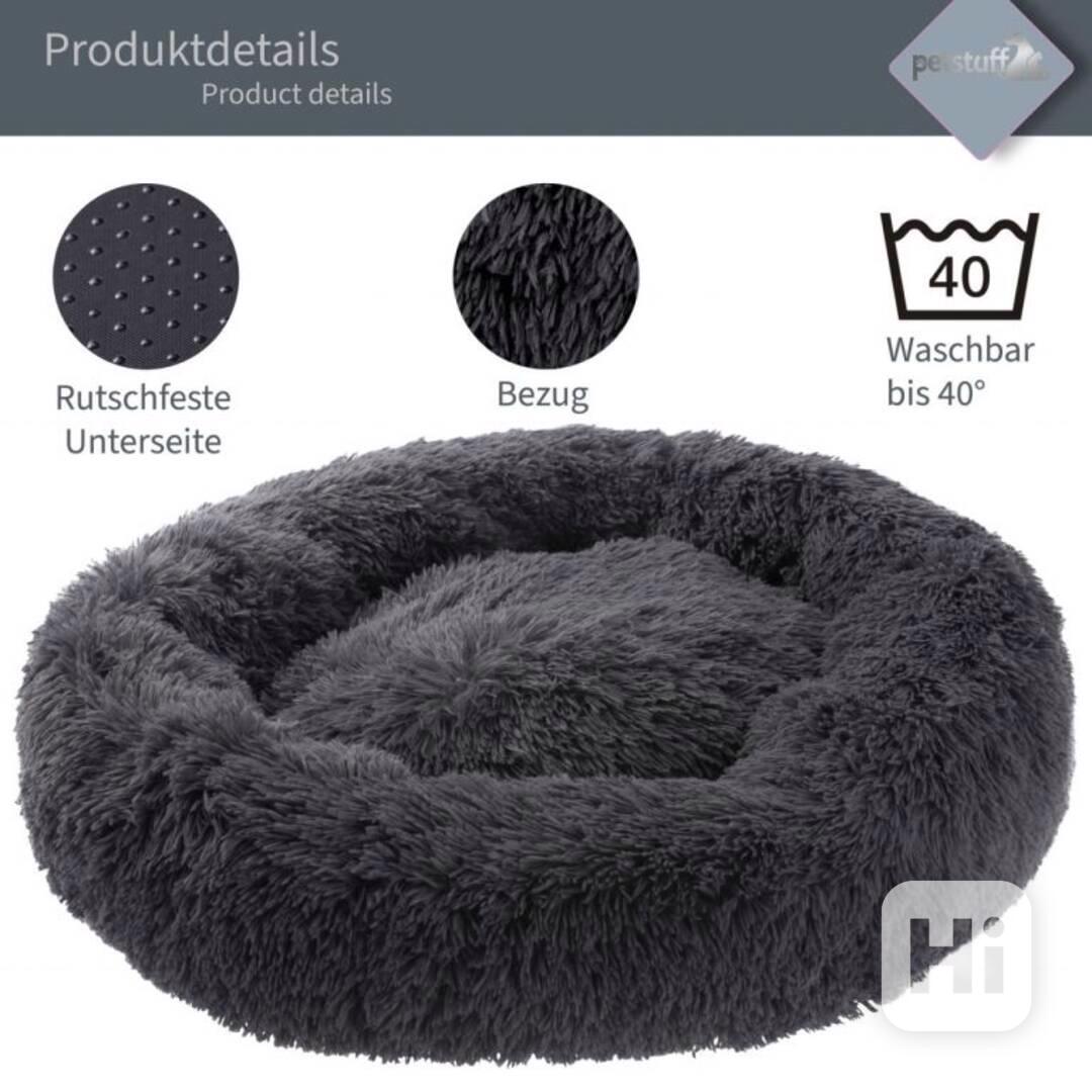 Petstuff Pelíšek pro psa, kulatý, tmavě šedý, 80 cm - foto 1