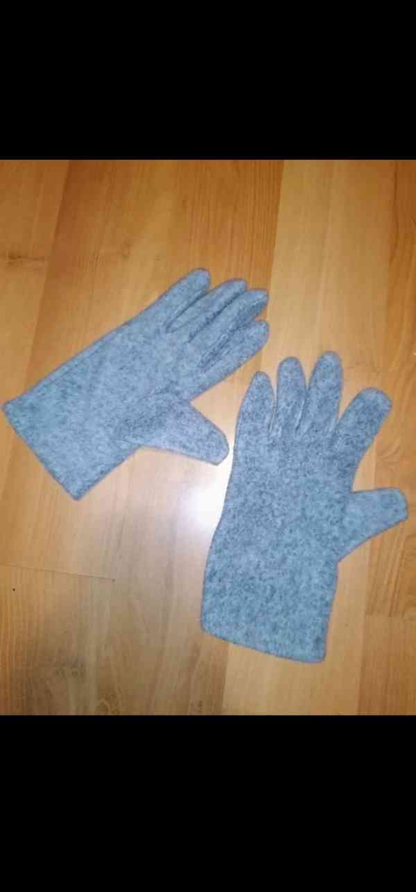 Dámské / dětské fleecové šedé rukavice
