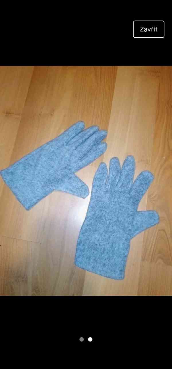 Dámské / dětské fleecové šedé rukavice - foto 2