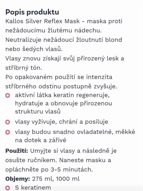 Masky na vlasy: NOVÉ !! Stříbrné. Výhodné balení -1000 ml - foto 7