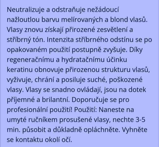 Masky na vlasy: NOVÉ !! Stříbrné. Výhodné balení -1000 ml - foto 9