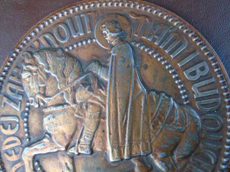 BRONZOVÁ PLAKETA MEDAILE SV. VÁCLAV 929 - 1929 Antonín Mára - foto 6