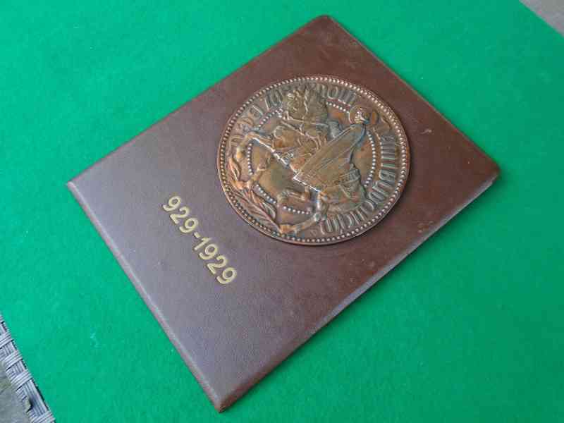 BRONZOVÁ PLAKETA MEDAILE SV. VÁCLAV 929 - 1929 Antonín Mára - foto 4
