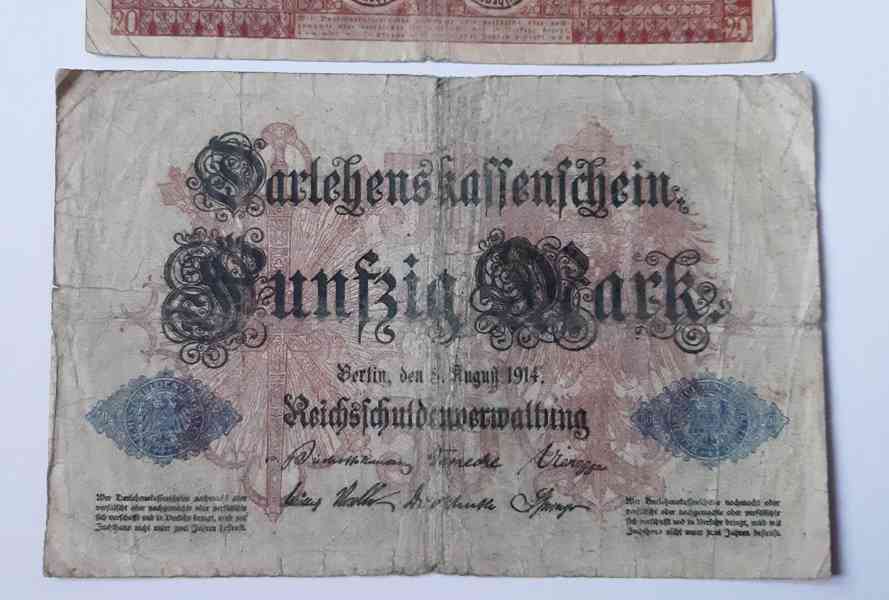 Darlehnskassenschein*5 Mark 1914*20 Mark 1917*50 Mark 1918 - foto 7