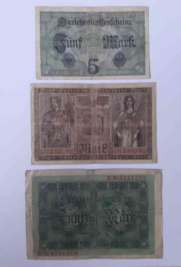 Darlehnskassenschein*5 Mark 1914*20 Mark 1917*50 Mark 1918 - foto 2