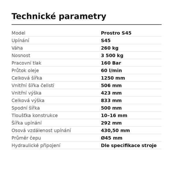 Drapák hydraulický S45 - foto 2