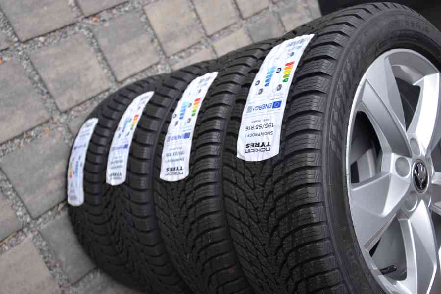 Š.Fabia IV/VW Polo. S.Ibiza -NOVÁ zimní ALU sada 195/55R16 - foto 7