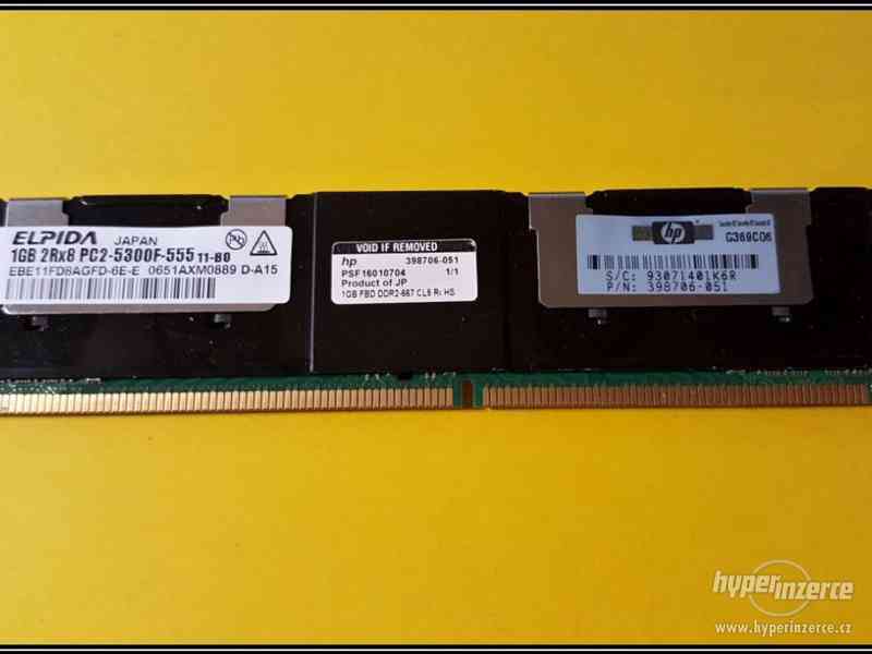 Paměť Elpida 1GB ECC DDR2 PC2-5300F 667MHz 2Rx8 6EE - foto 1