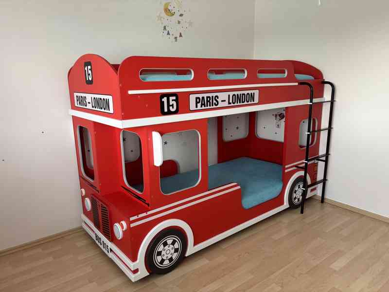 Dětská patrová postel londýnský autobus - foto 3