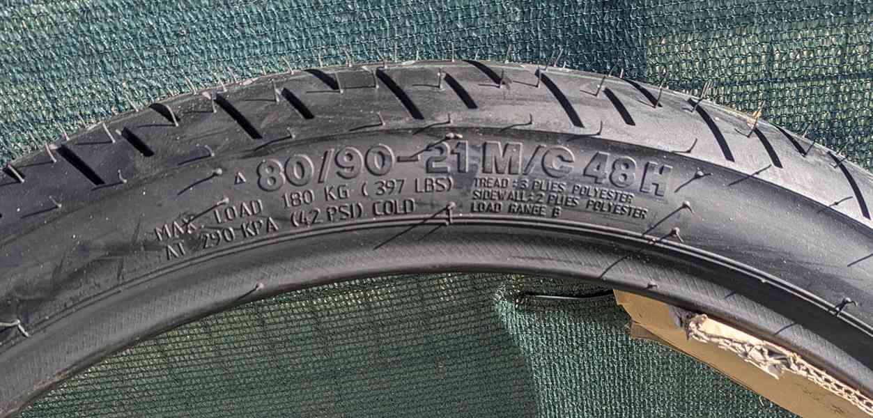 NOVÉ Pneu Continental 140/90-15 70 H TL a 80/90 21 48H TL  - foto 2