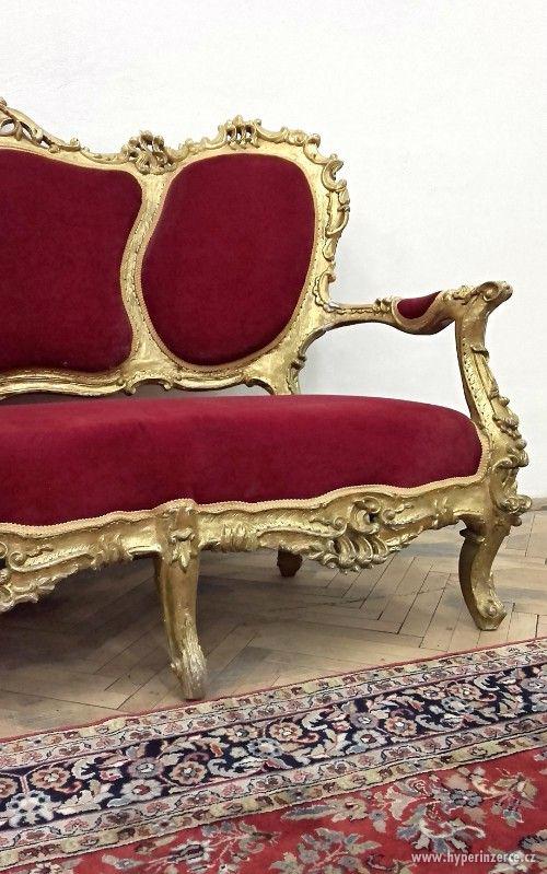 Barokní zámecká sofa - foto 3
