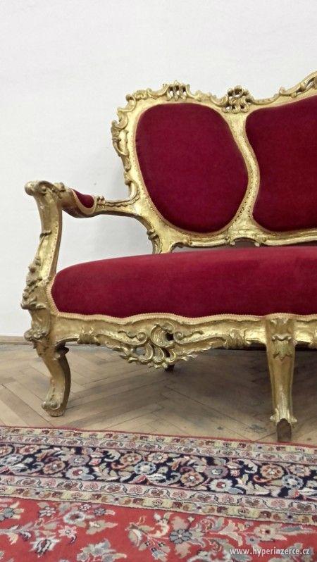 Barokní zámecká sofa - foto 4