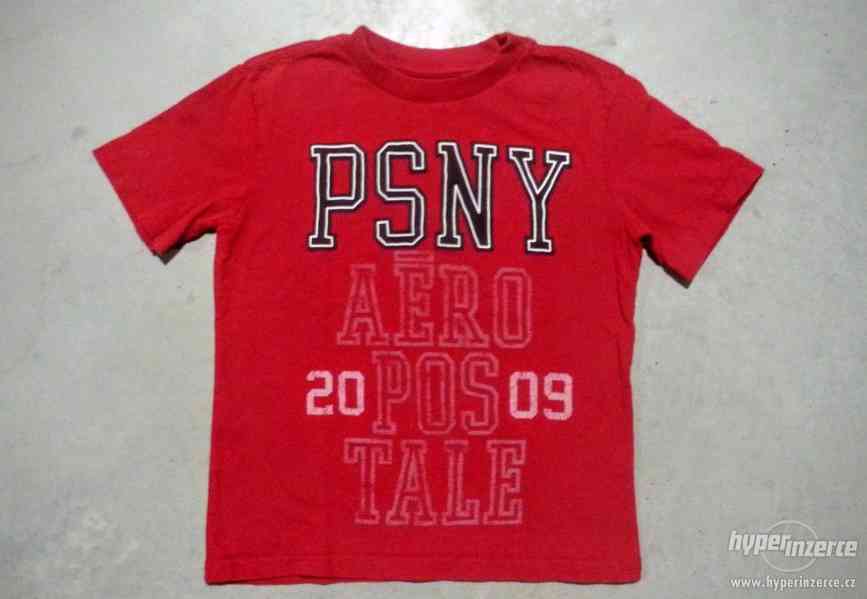 Dětské červené triko P.S. Aéropostale – vel. 6 let – 122 cm - foto 1