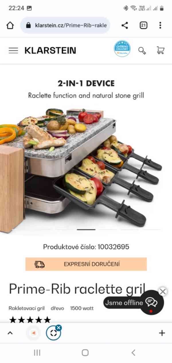 Rakletovač Klarstein Prime - Rib raclette grill - foto 5