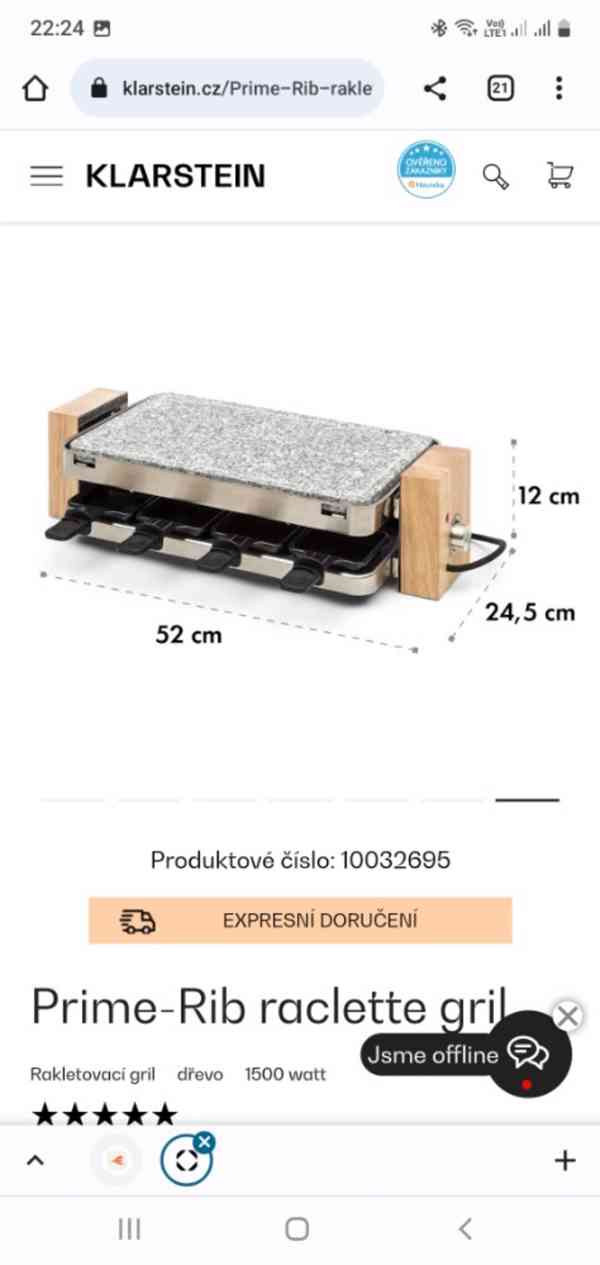 Rakletovač Klarstein Prime - Rib raclette grill - foto 3