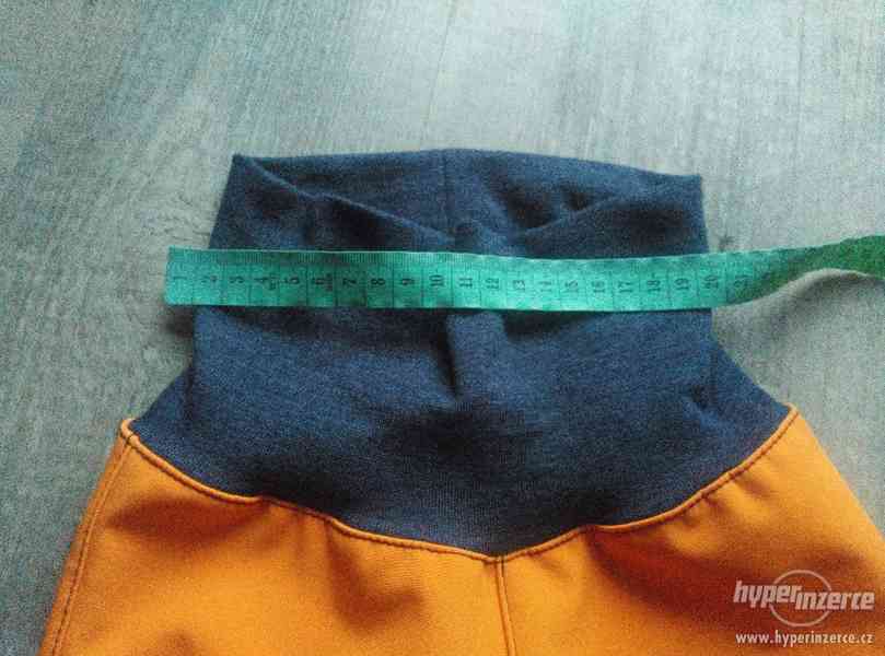 Softshellové kalhoty zimní,oranž. cca 92/98 - foto 8