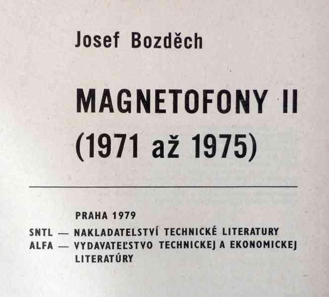 Knihy Magnetofony I, II, II. Schémata zapojení, informace  - foto 6