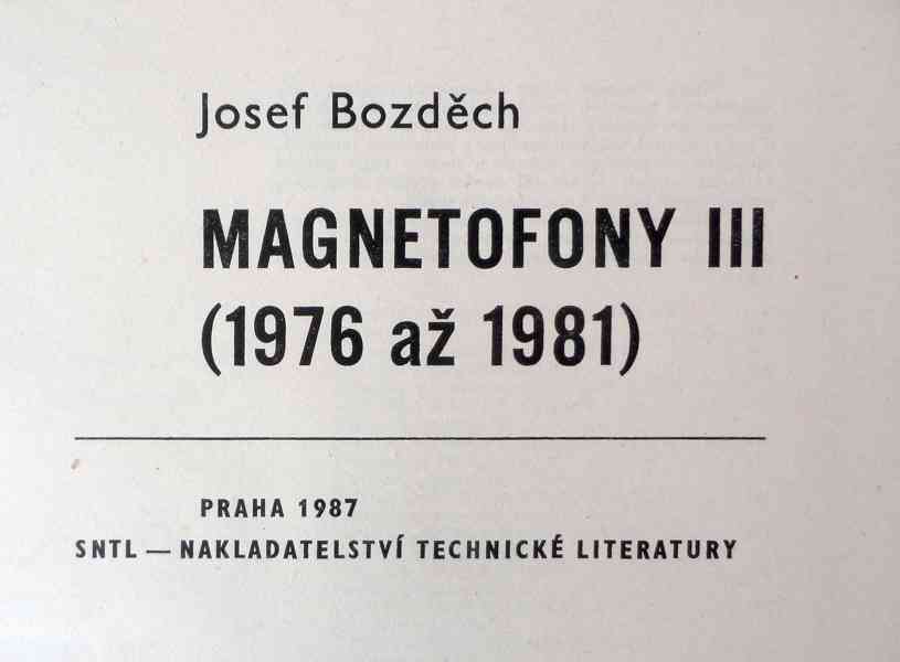Knihy Magnetofony I, II, II. Schémata zapojení, informace  - foto 7