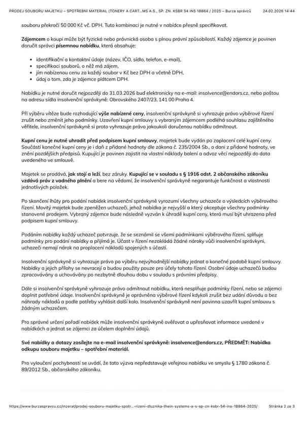 PRODEJ SOUBORU MAJETKU – SPOTŘEBNÍ MATERIÁL - foto 4