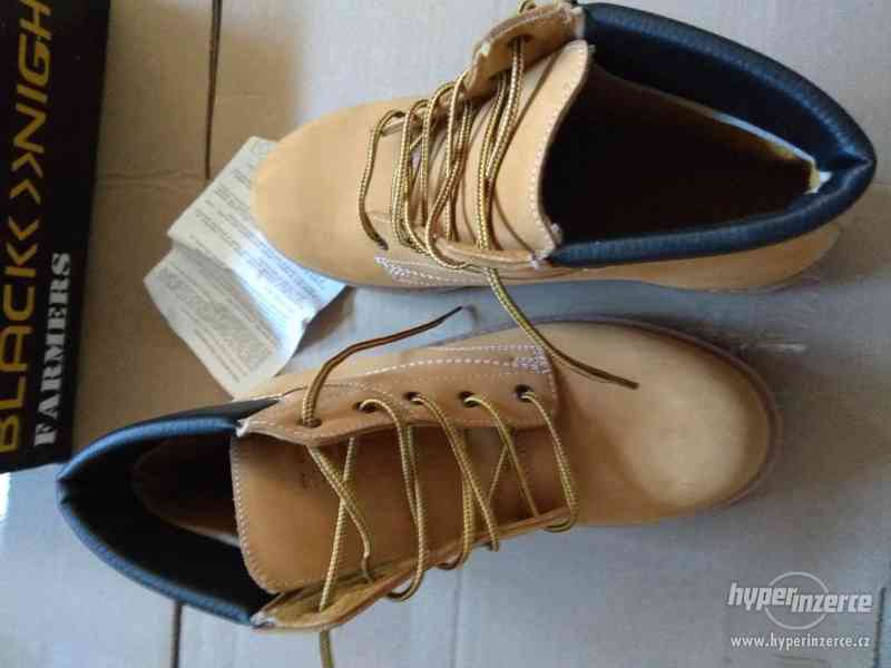 Nové pánské kožené pracovní boty farmářky - č. 43 - foto 3