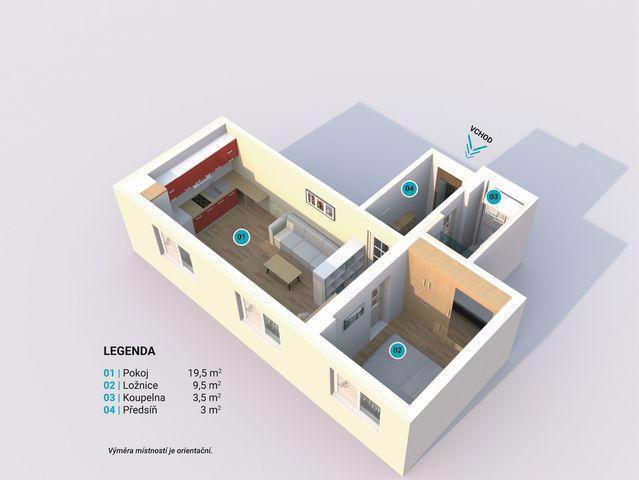 Prodej bytu 2+kk, 38 m², Pohořelice, ul. Znojemská - foto 5