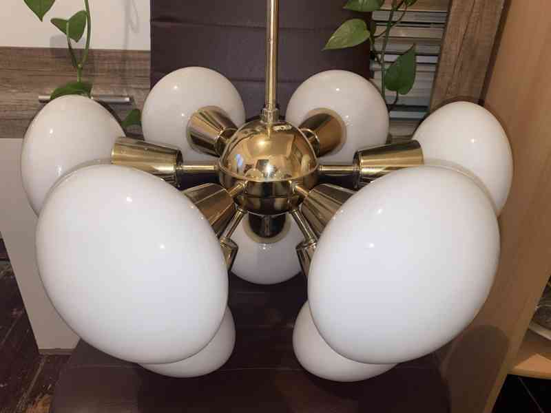 Retro lustr SPUTNIK, Kamenický Šenov 70.léta - foto 4