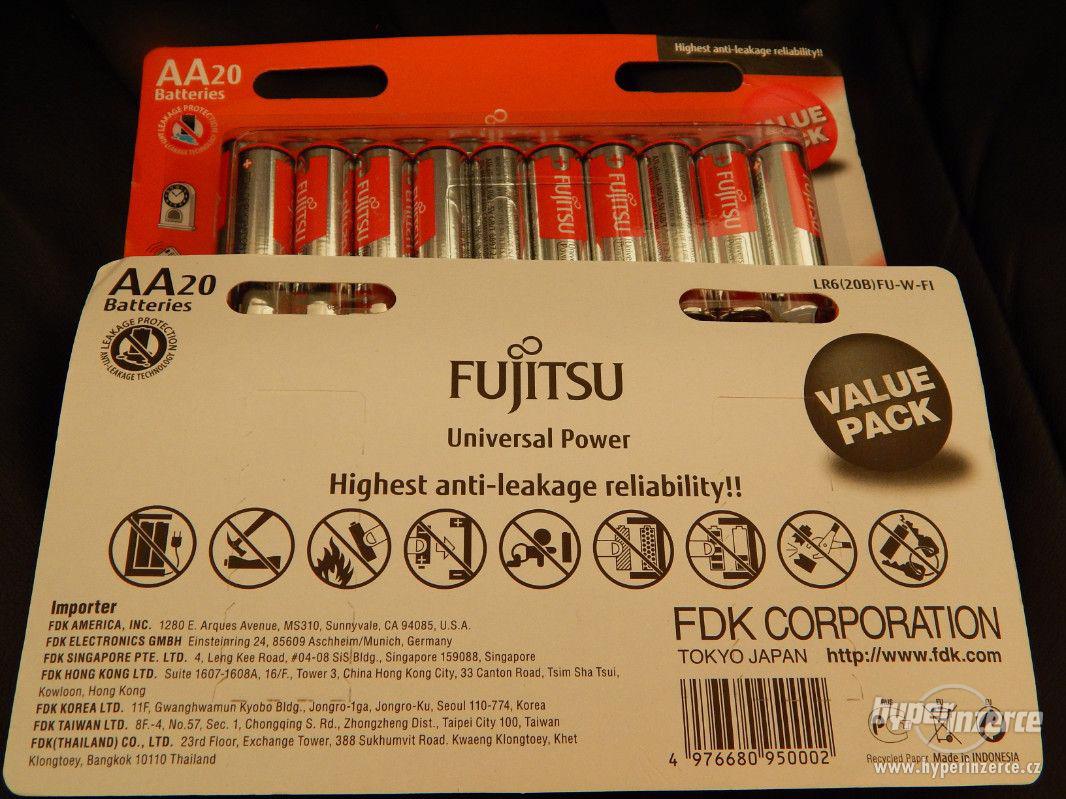 alkalické tužkové baterie aa Fujitsu, cena za kus 10,-Kč, ne - foto 1