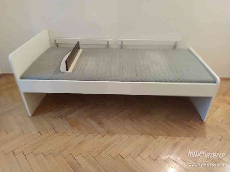 Dětská postel 206x96 cm bílá včetně matrace