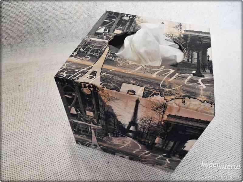Krabička na papírové kapesníky - PAŘÍŽ - foto 2
