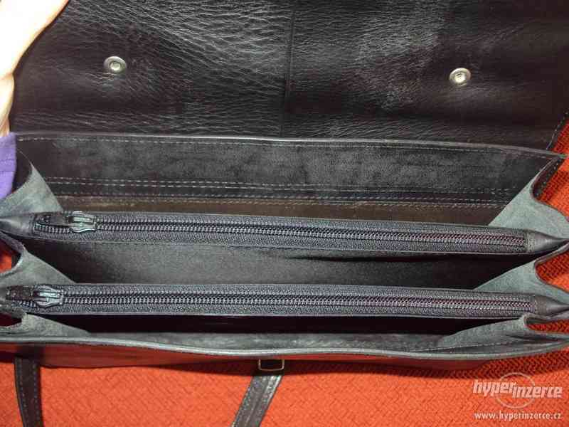 Kožená kabelka - černá - foto 7