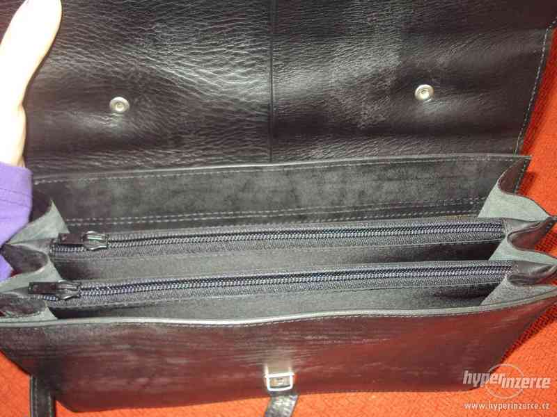 Kožená kabelka - černá - foto 8