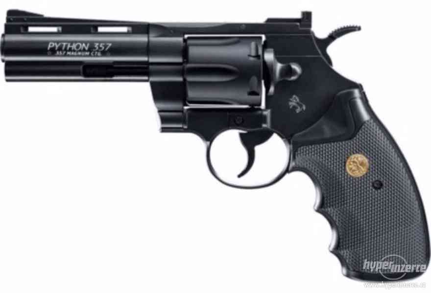 Vzduchový revolver Colt Python 4" černý - foto 1