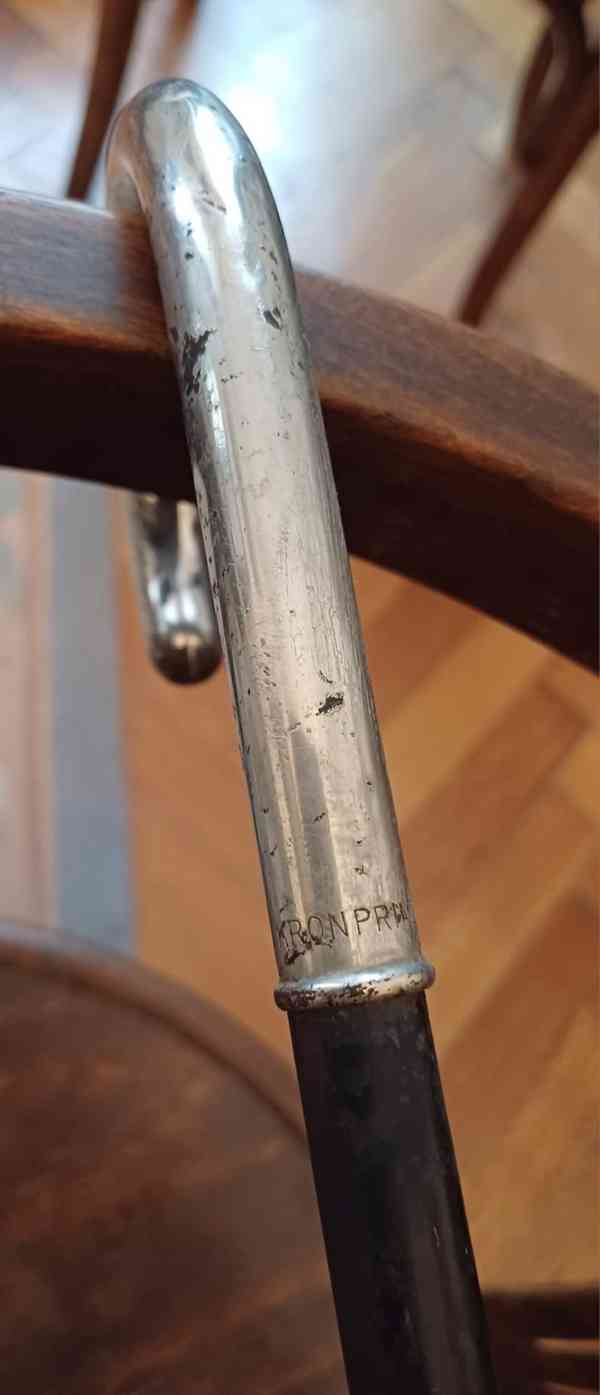 Starožitná vycházková kovová hůl - špacírka - foto 2