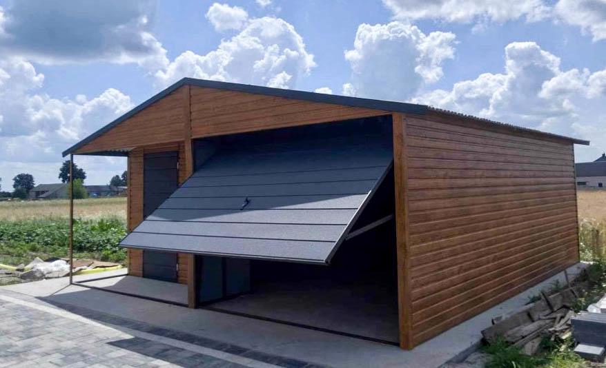 Plechova garáž 6x6m  sedlová  - vrata +  dveře + okno TS377 - foto 3