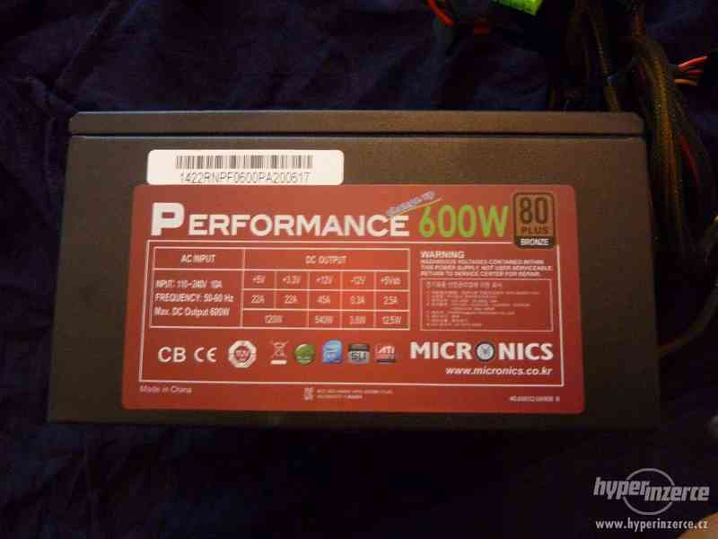 Zdroj Micronics Performance 600W - foto 1