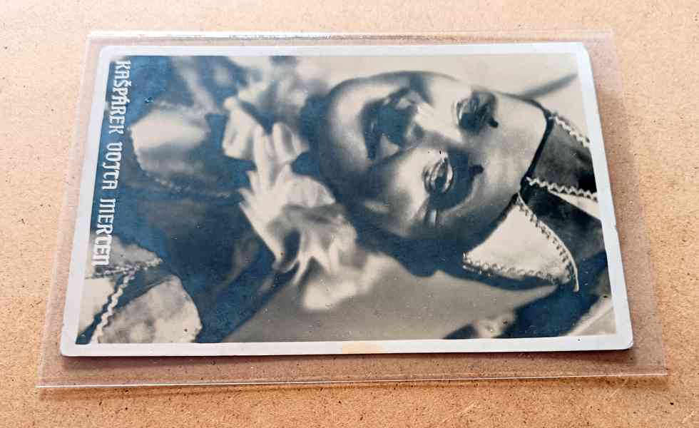 Vojta Merten, herec, autogram, reklamní pohlednice, rok 1939 - foto 3