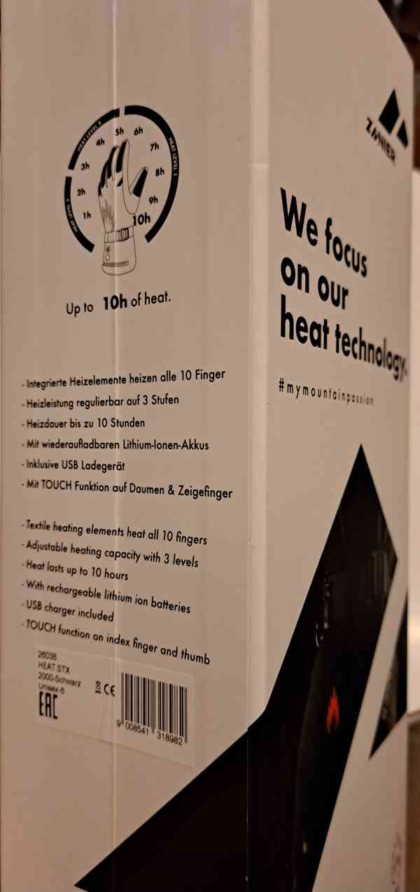 Pánské vyhřívané lyžařské rukavice Zanier Heat STX nové! - foto 5