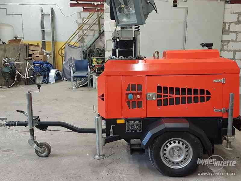GENERÁTOR 10kW DIESEL + OSVĚTLOVACÍ MOBILNÍ VĚŽ - včetně SPZ - foto 5