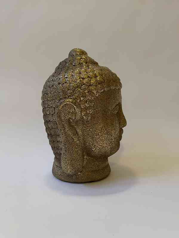 Hlava Buddhy - zlato bronzové barevné provedení - foto 3