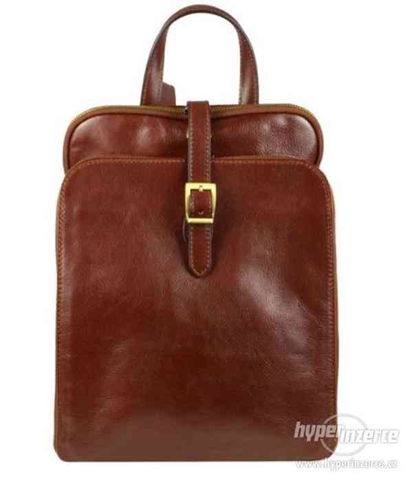 Vintage designový batoh z pravé kůže Classic - foto 1