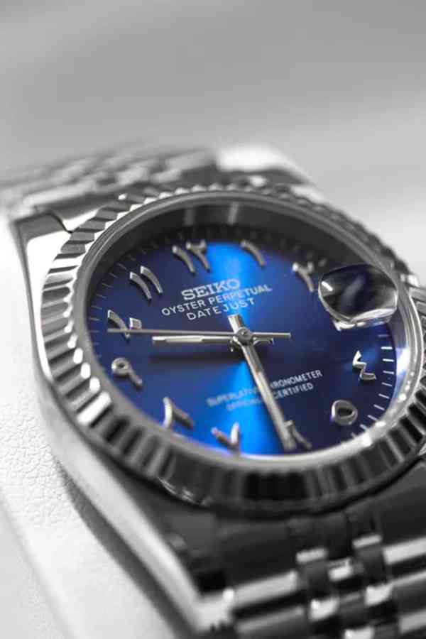 Hodinky SeikoMod Datejust Arabic Blue - foto 2