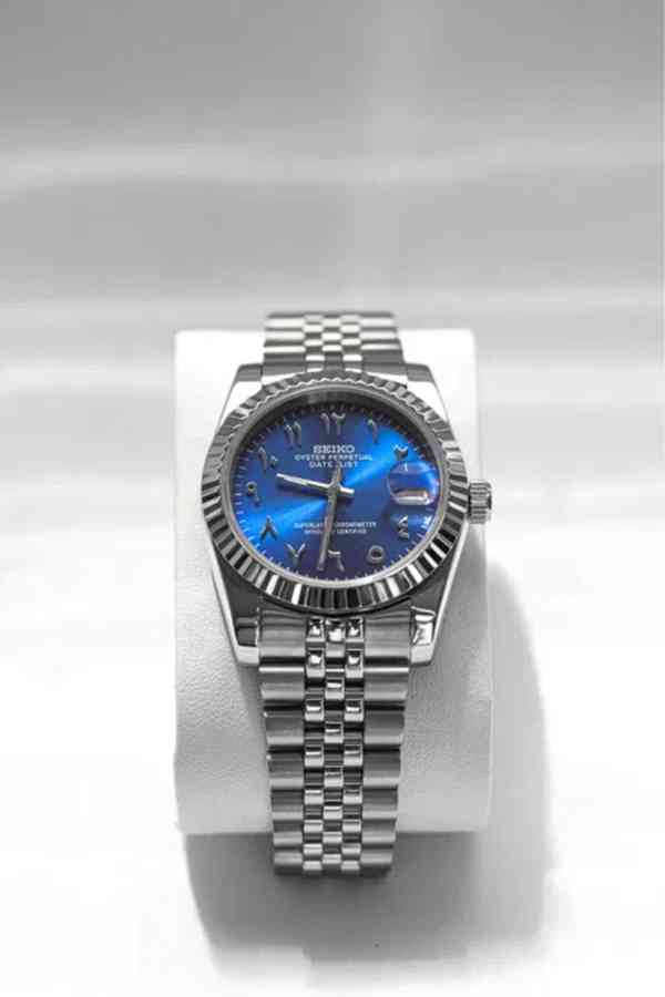 Hodinky SeikoMod Datejust Arabic Blue - foto 7