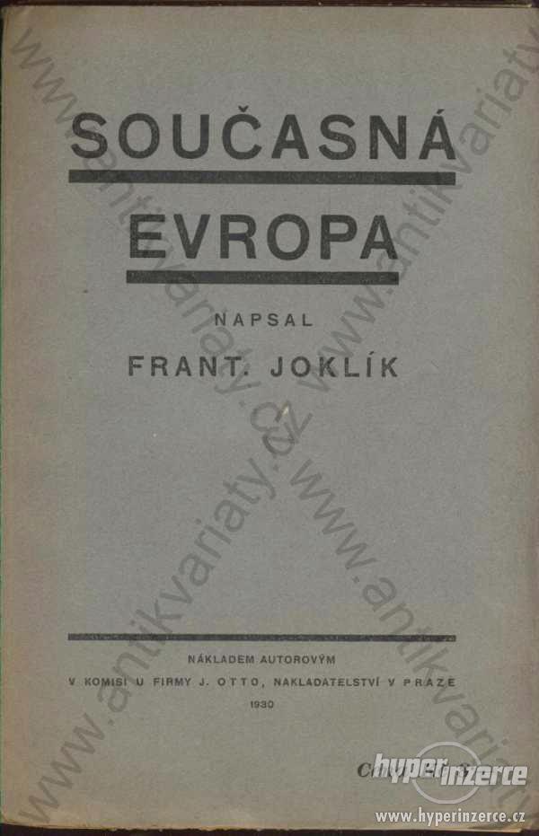 Současná Evropa František Joklík 1930 - foto 1