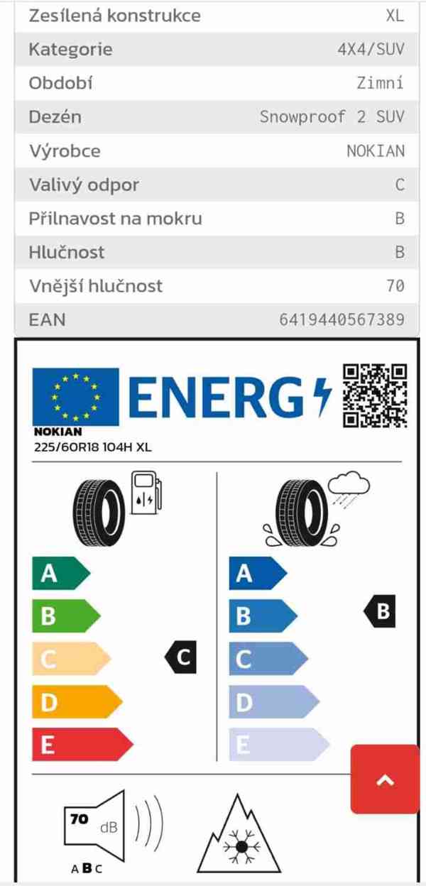 RAV4 KOMPLETY ZIMNÍ 225/60R18 Nokian Snowproof 2 - foto 5