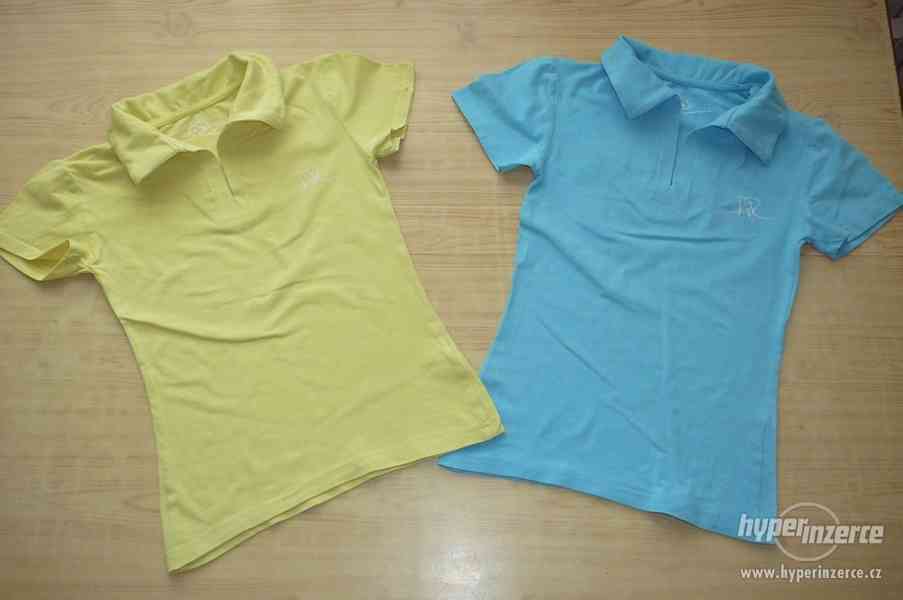 Žluté a modré polo tričko vel. 134 - 140 - foto 1