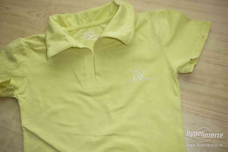 Žluté a modré polo tričko vel. 134 - 140 - foto 2