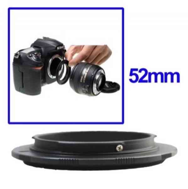 Makro reverzní kroužek pro Nikon F na závit 52mm - foto 2